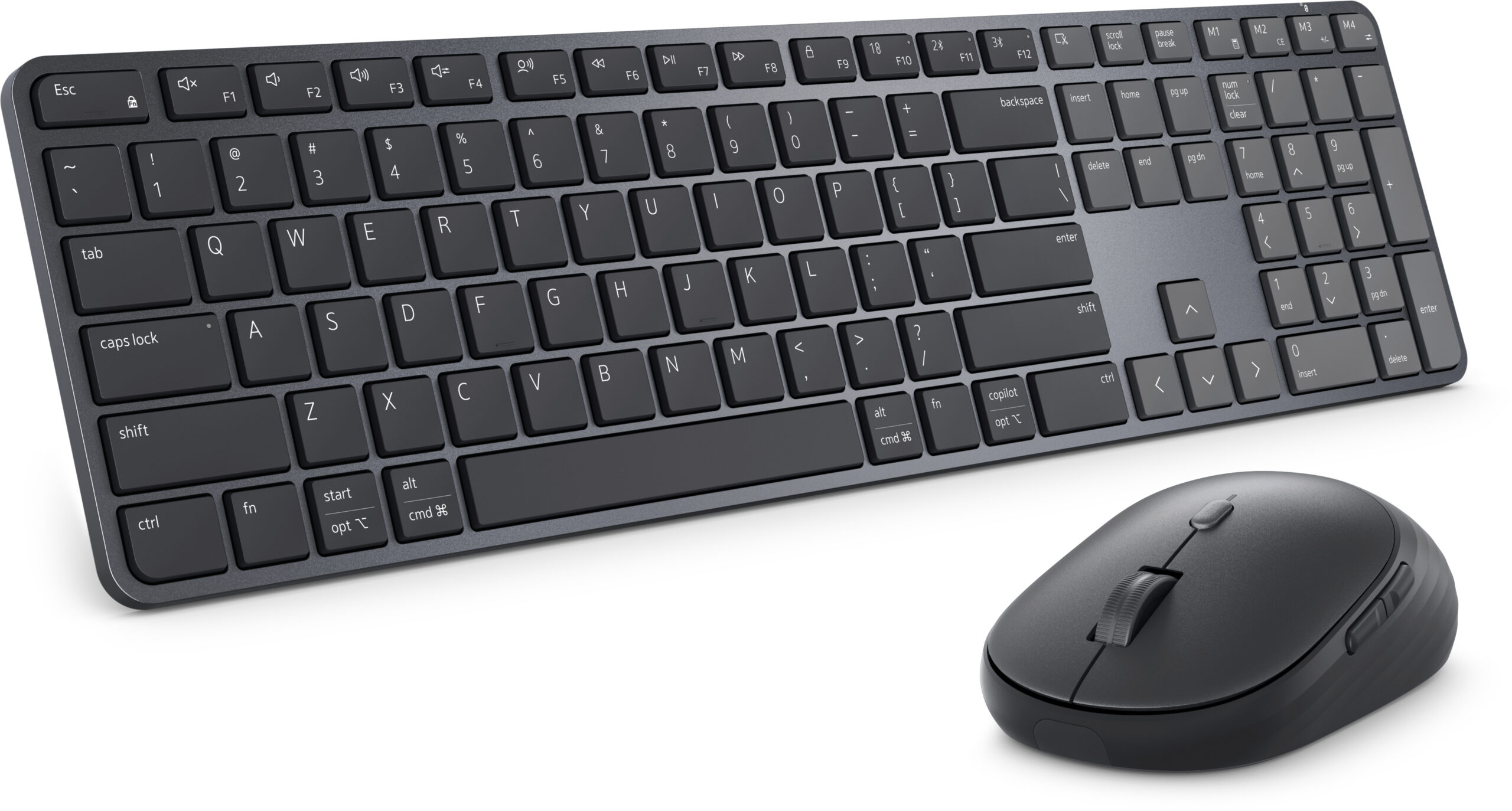 DELL Pro 7 Slim KM726 toetsenbord Inclusief muis Thuis/Werk RF-draadloos + Bluetooth Zwart