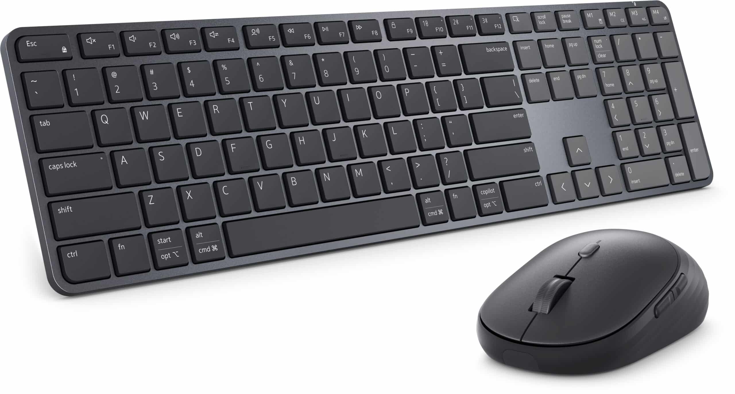 DELL Pro 7 Slim KM726 toetsenbord Inclusief muis Thuis/Werk RF-draadloos + Bluetooth AZERTY Belgisch Zwart