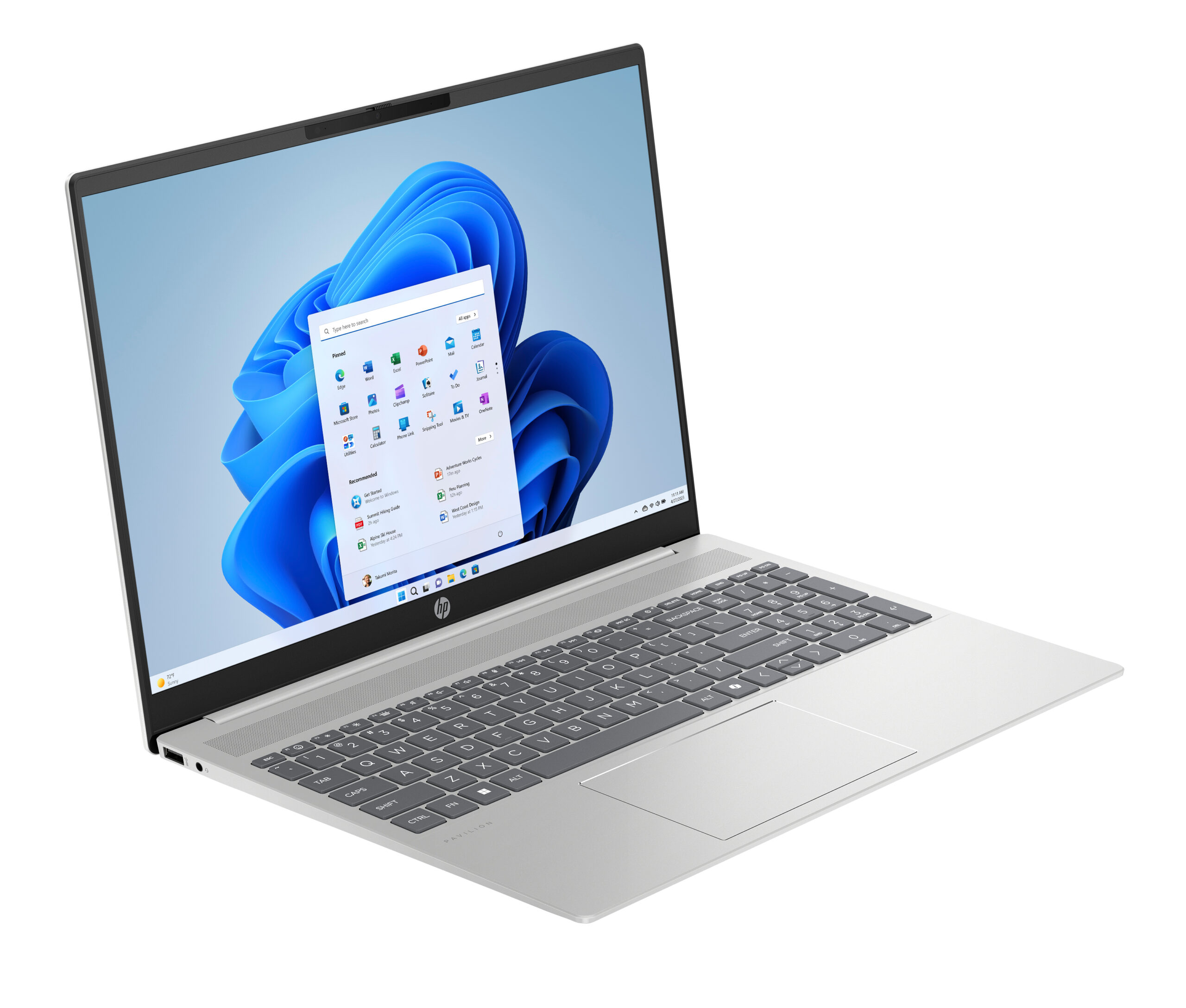 HP Pavilion 16-af0053nb Intel Core Ultra 7 155U Laptop 40,6 cm (16") 2K 16 GB LPDDR5x-SDRAM 1 TB SSD Wi-Fi 6E (802.11ax) Windows 11 Home AI PC Zilver - Afbeelding 2