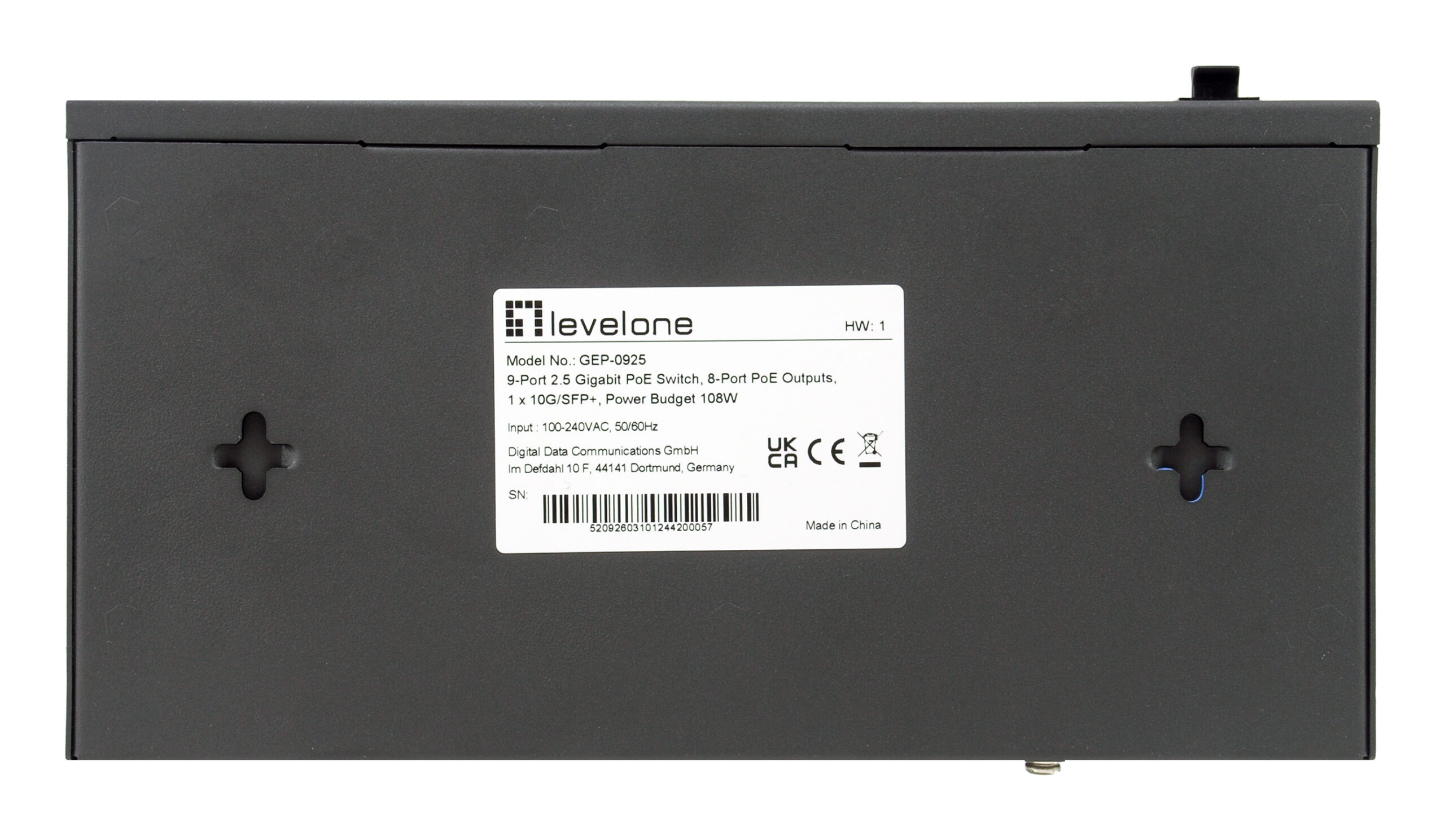 LevelOne GEP-0925 netwerk-switch Unmanaged 2.5G Ethernet (100/1000/2500) Power over Ethernet (PoE) Zwart - Afbeelding 5