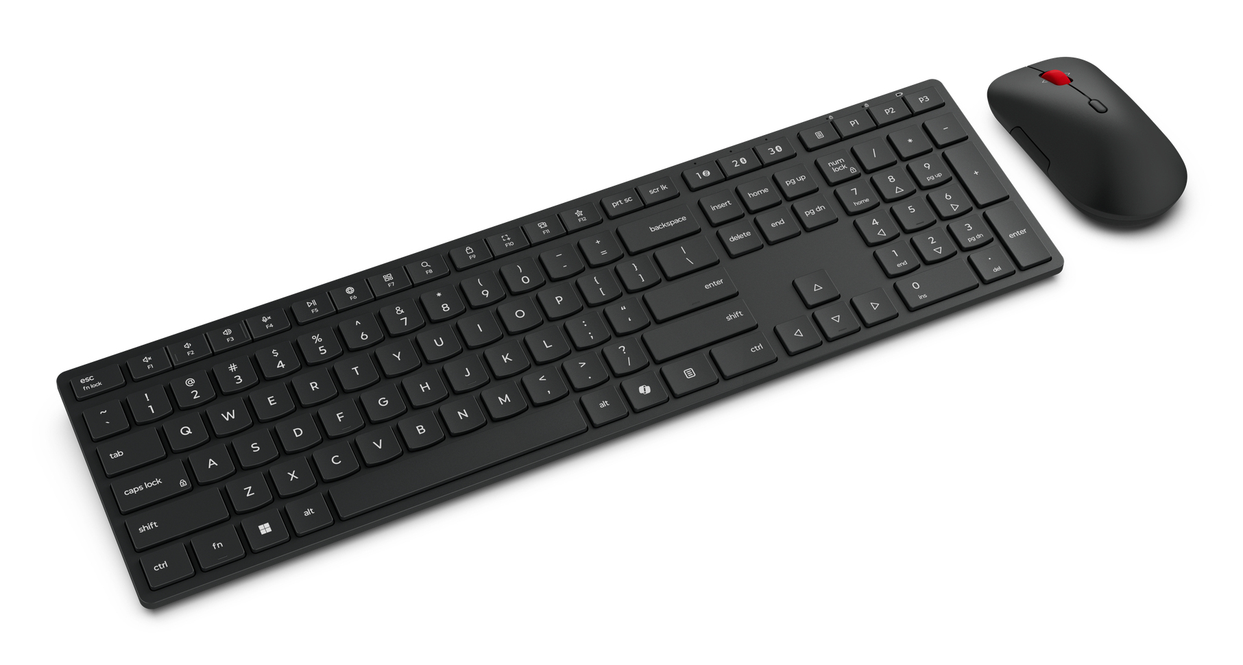 Lenovo 4X31S04848 toetsenbord Inclusief muis Kantoor RF-draadloos + Bluetooth Amerikaans Engels Zwart - Afbeelding 2