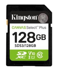 Kingston Technology 128GB SDXC Canvas Select Plus Gen3 150MB/s C10 UHS-I U1 V10