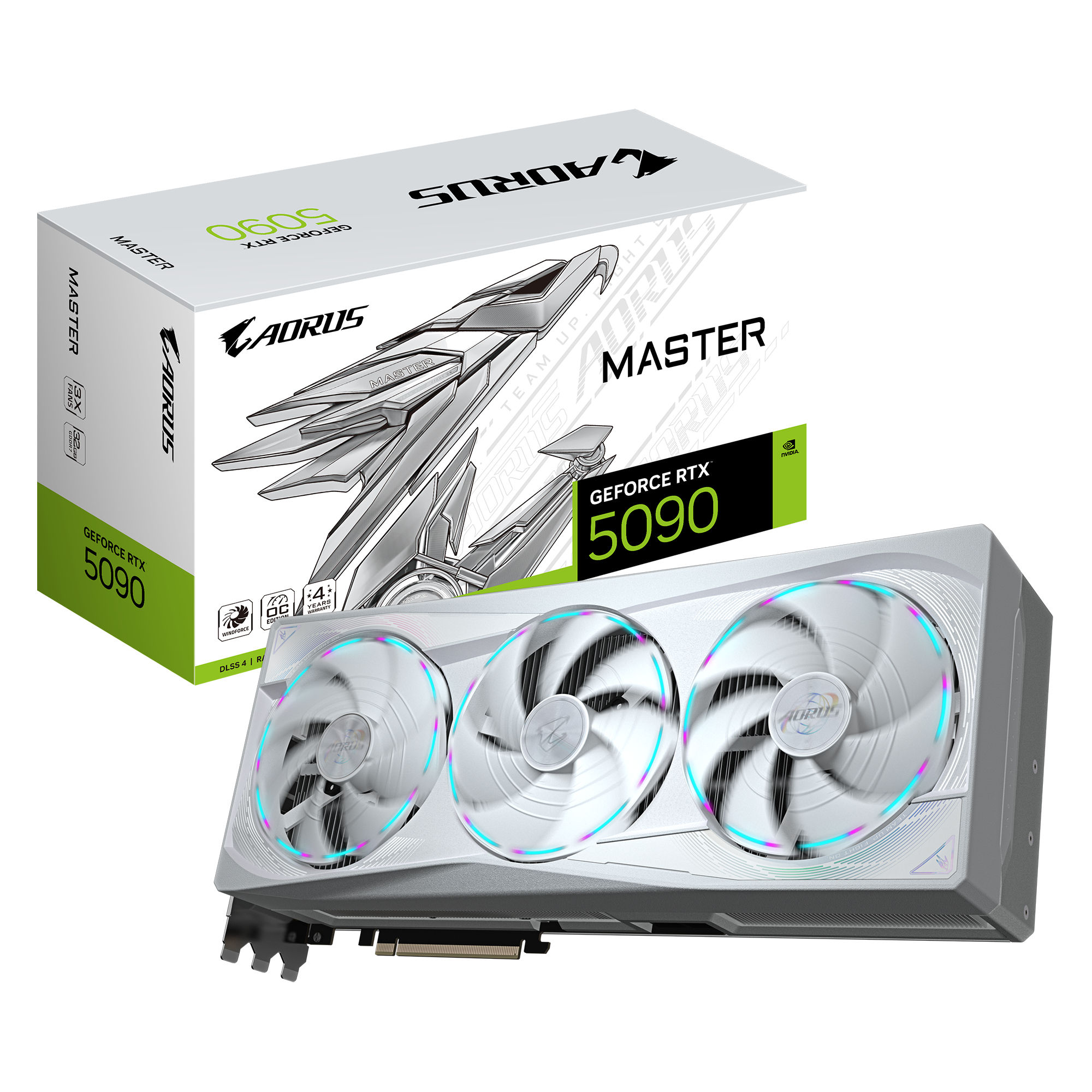Gigabyte GV-N5090AORUSM ICE-32GD AORUS GeForce RTX 5090 MASTER ICE 32G, 32 GB GDDR7, 512 bit