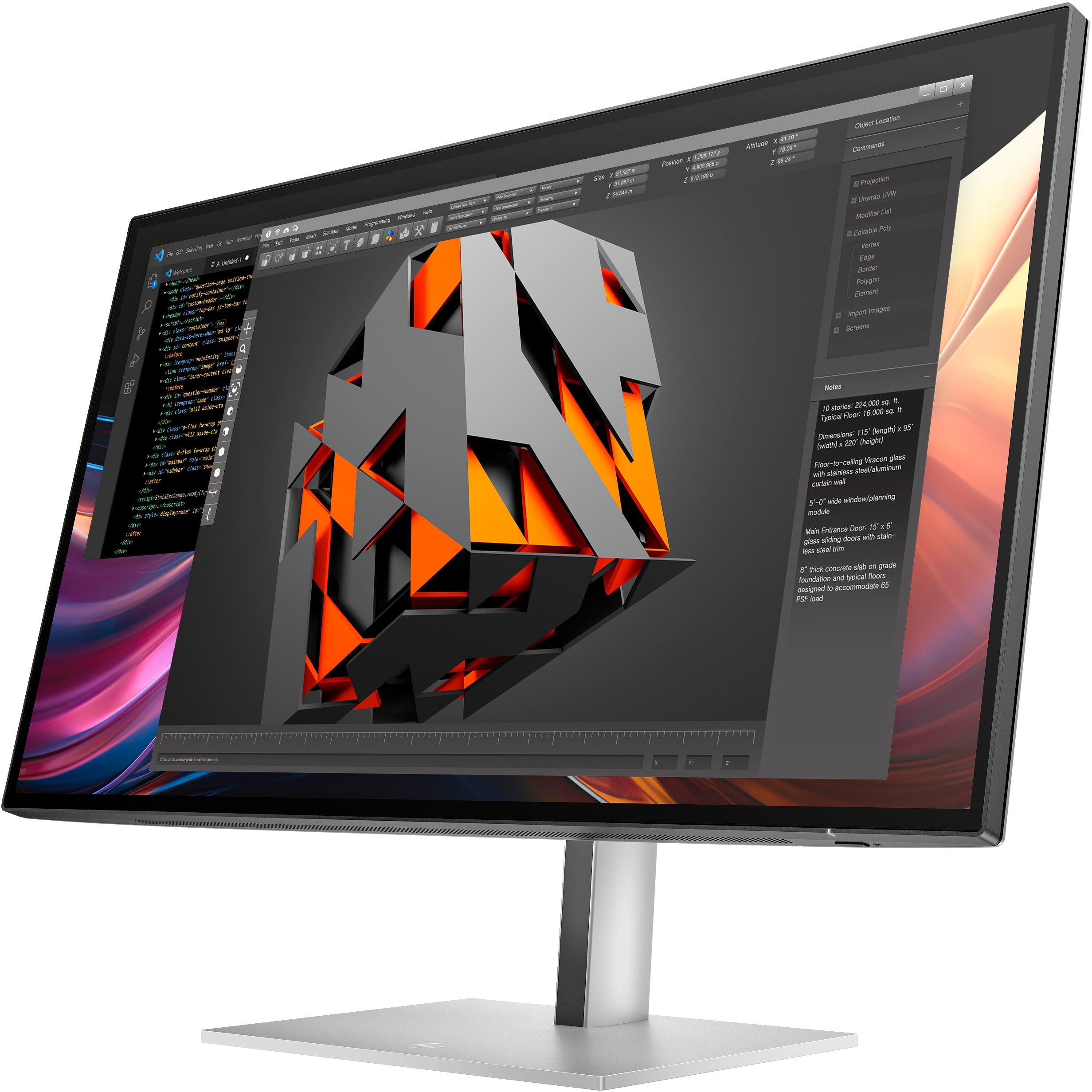HP Serie 7 Pro 27 inch QHD-monitor - 727pq - Afbeelding 3