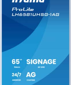 iiyama LH6581UHSG-1AG beeldkrant Digitale signage flatscreen 163,8 cm (64.5") Wifi 500 cd/m² 4K Ultra HD Wit Type processor Android 24/7 - Afbeelding 3
