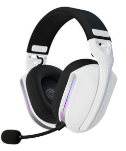 Oniverse Polaris Headset Bedraad en draadloos Hoofdband Gamen USB Type-C / USB Type-A Bluetooth Zwart, Wit