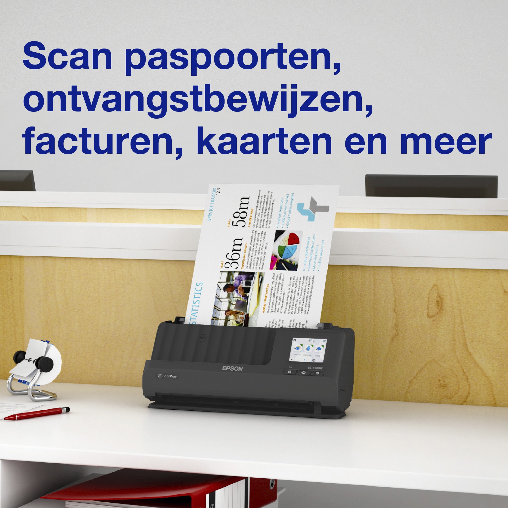 Epson ES-C320W compacte A4-documentscanner met Wi-Fi-connectiviteit en U-traject - Afbeelding 8
