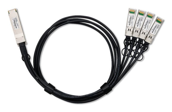 Zyxel DAC100F25-1M-ZZ0101F InfiniBand en Glasvezelkabel QSFP28 4x QSFP28 DAC Zwart
