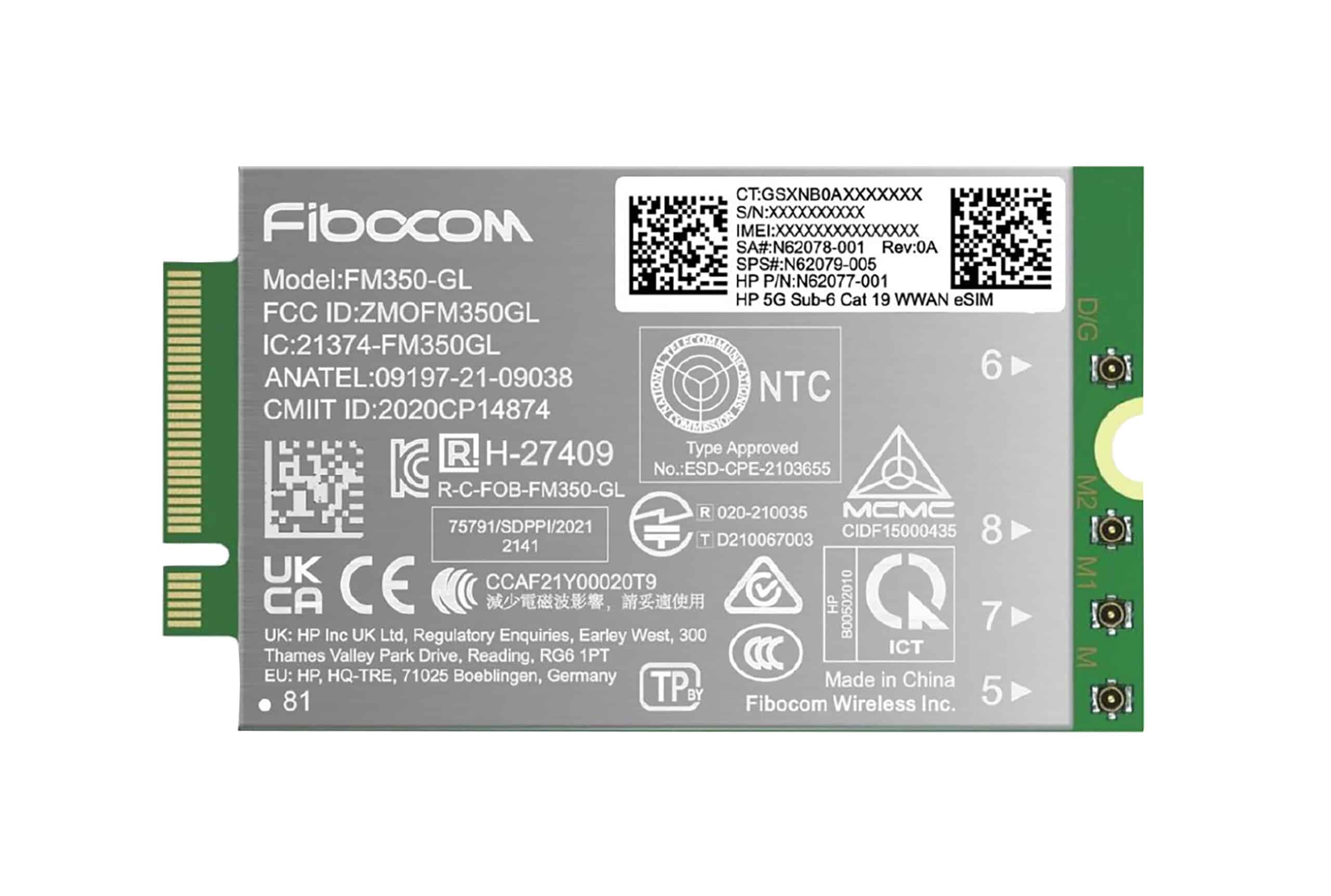 HP 5G Sub-6 Cat 19 WWAN Intern