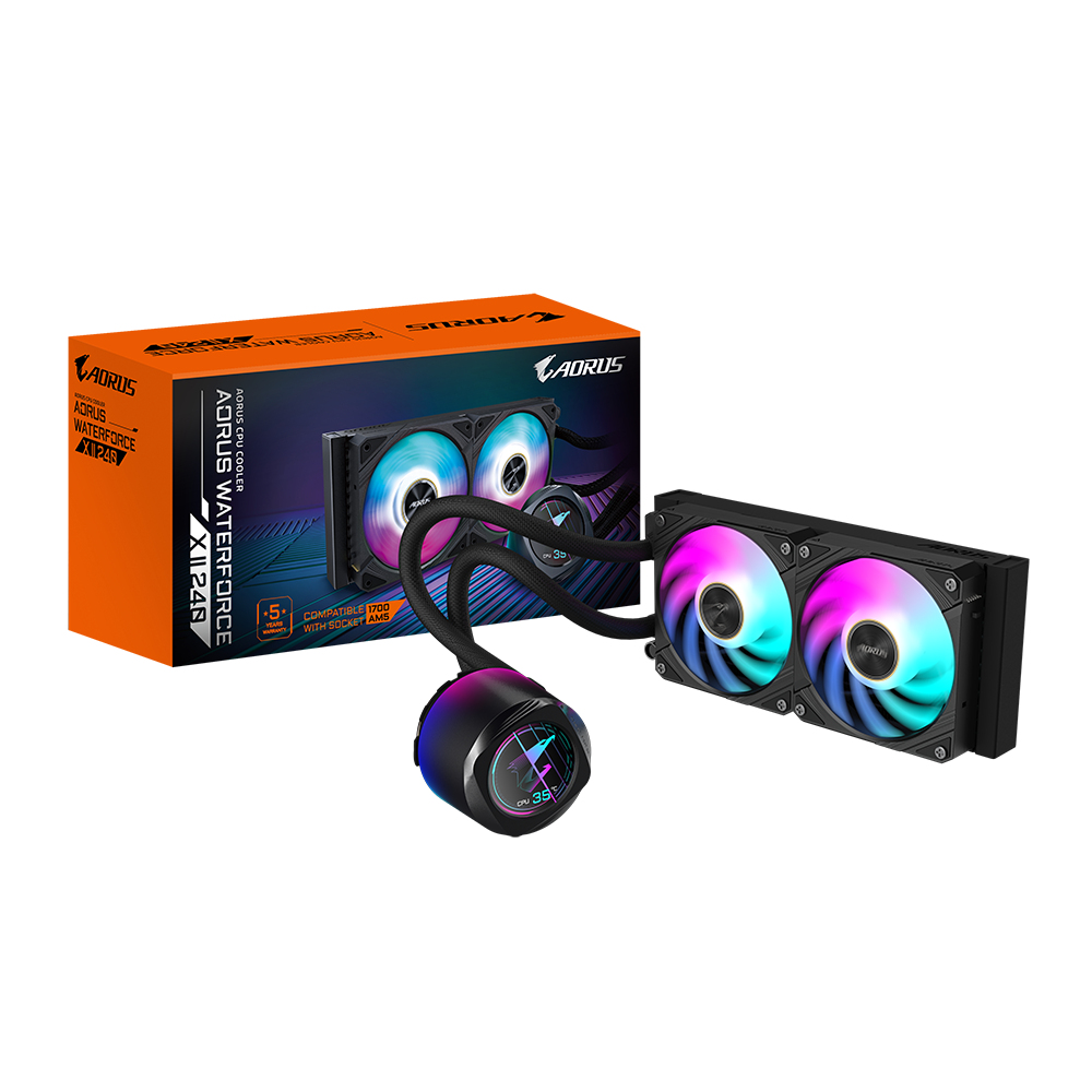 GIGABYTE AORUS WATERFORCE X II 240 Processor Alles-in-één vloeistofkoeler 12 cm Zwart
