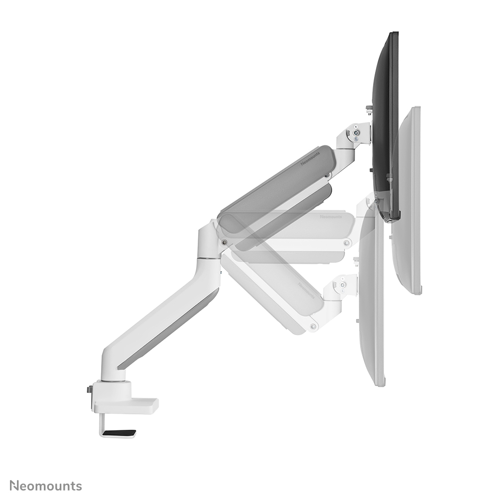 Neomounts DS70-450WH1 Full-Motion Desk Mount, 17 - 42 inch, Topfix clamp & grommet - Afbeelding 4