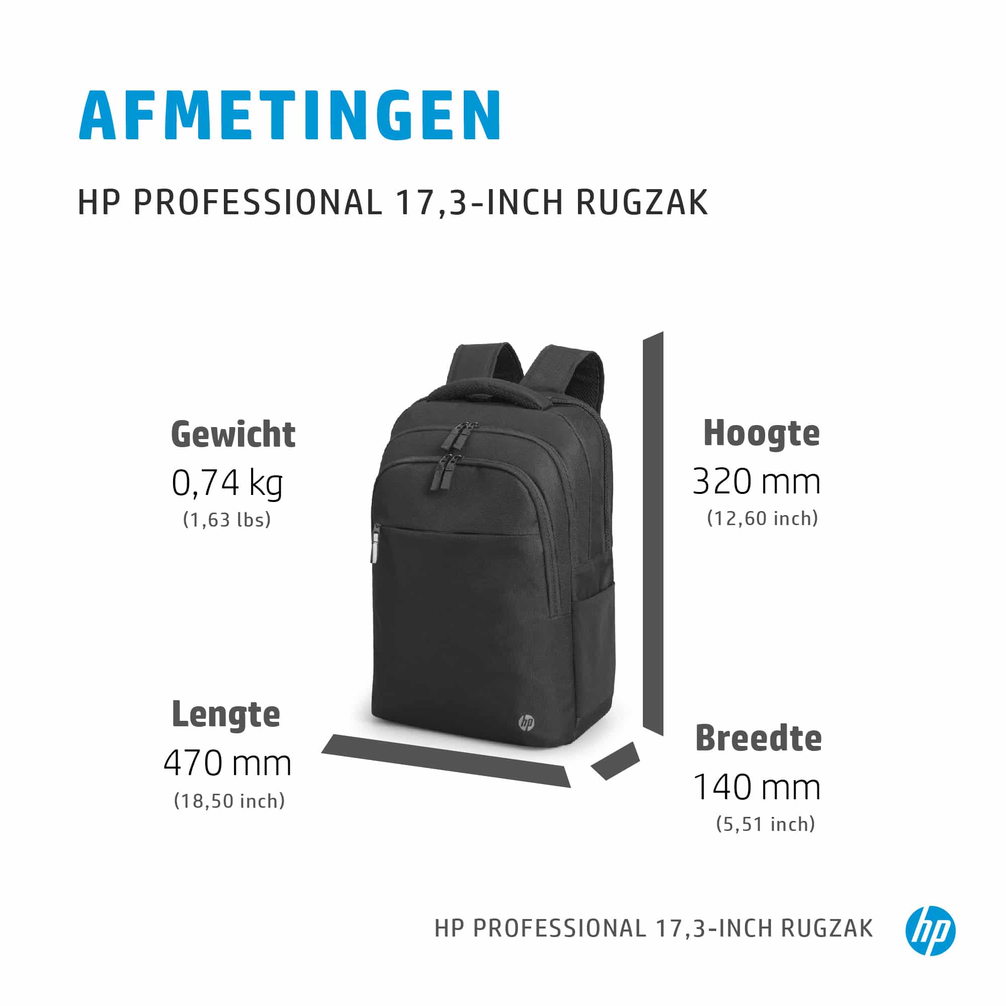 HP Professional 17,3-inch rugzak - Afbeelding 2