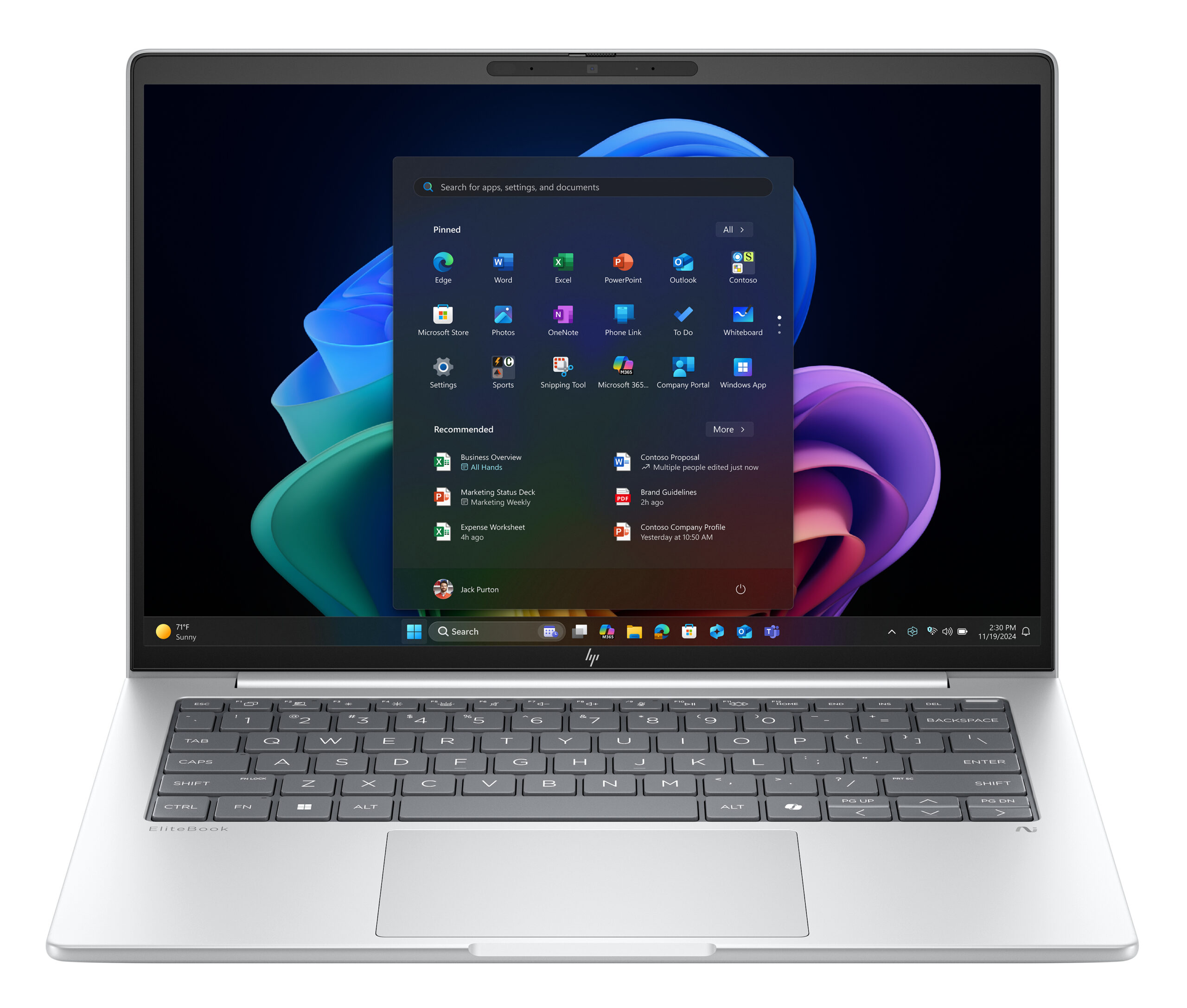 HP EliteBook 8 G1i 14 AI (NGAI PC) UMA U7 258V + 16GB / 14.0 WUXGAW+LBL UWVA 400 5MP IR ISP+ bnt Panel / 512GB PCIe NVMe Value /W11p64NextGenPremium / 1 Yr Warr AZERTY BE