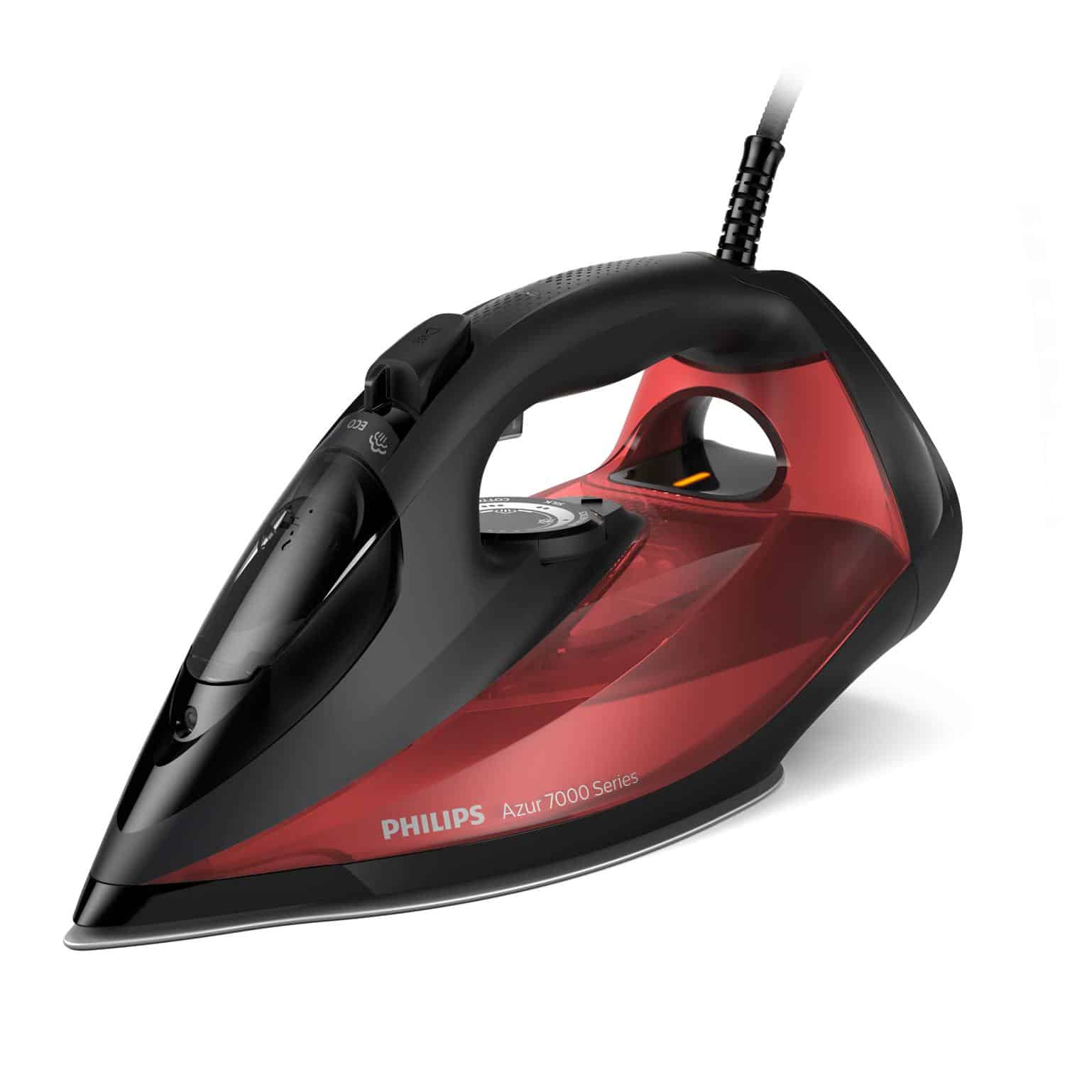 Philips 7000 series DST7022/40 HV-stoomstrijkijzer zwart/rood