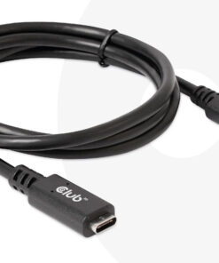 CLUB3D USB Gen1 Type-C Extensie kabel 5Gbps 60W(20V/3A) 4K60Hz M/F 1m/3.28ft