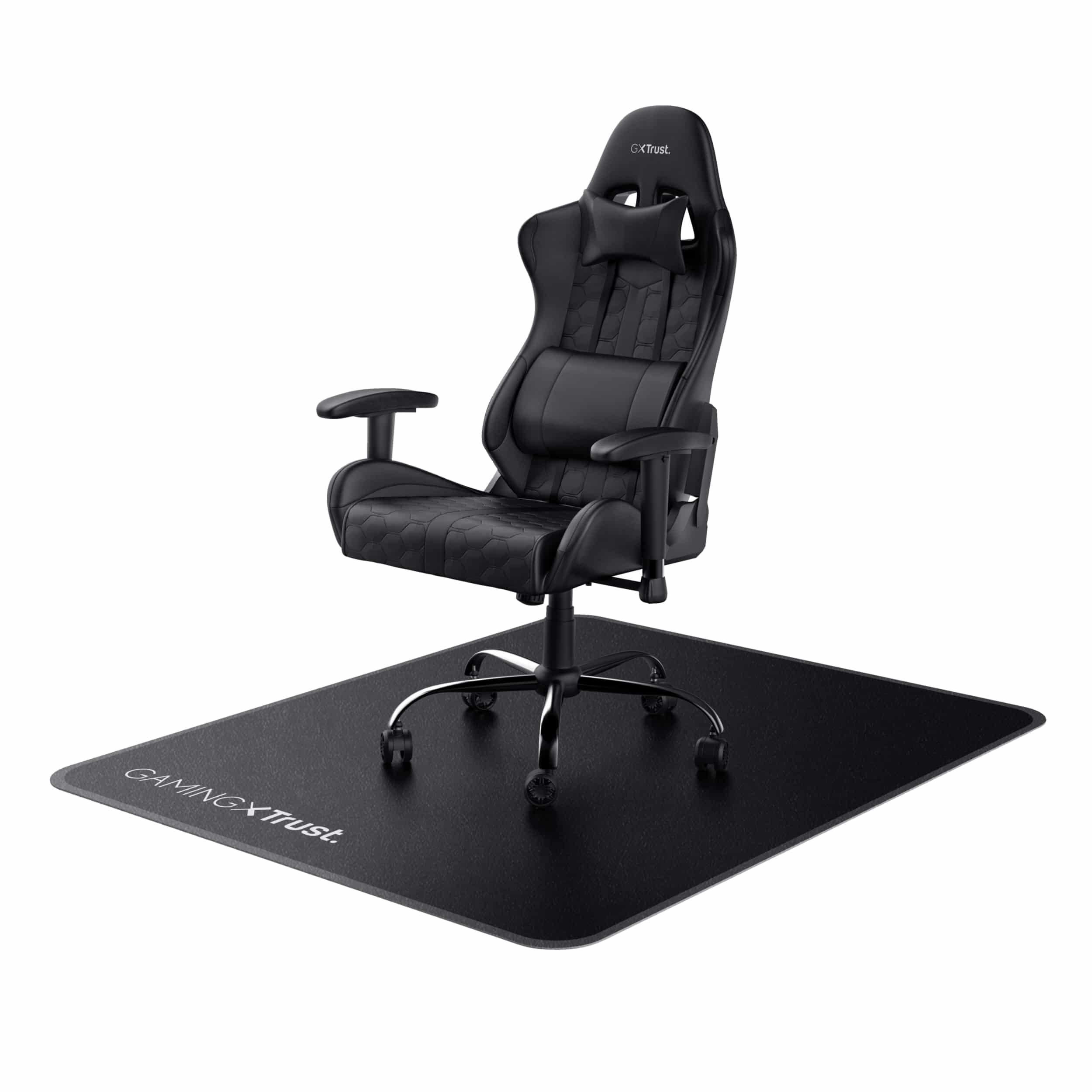 Trust GXT 715 Gaming Vloermat - Vloerbeschermer voor gamingstoel – Slijtvast oppervlak – Zwart