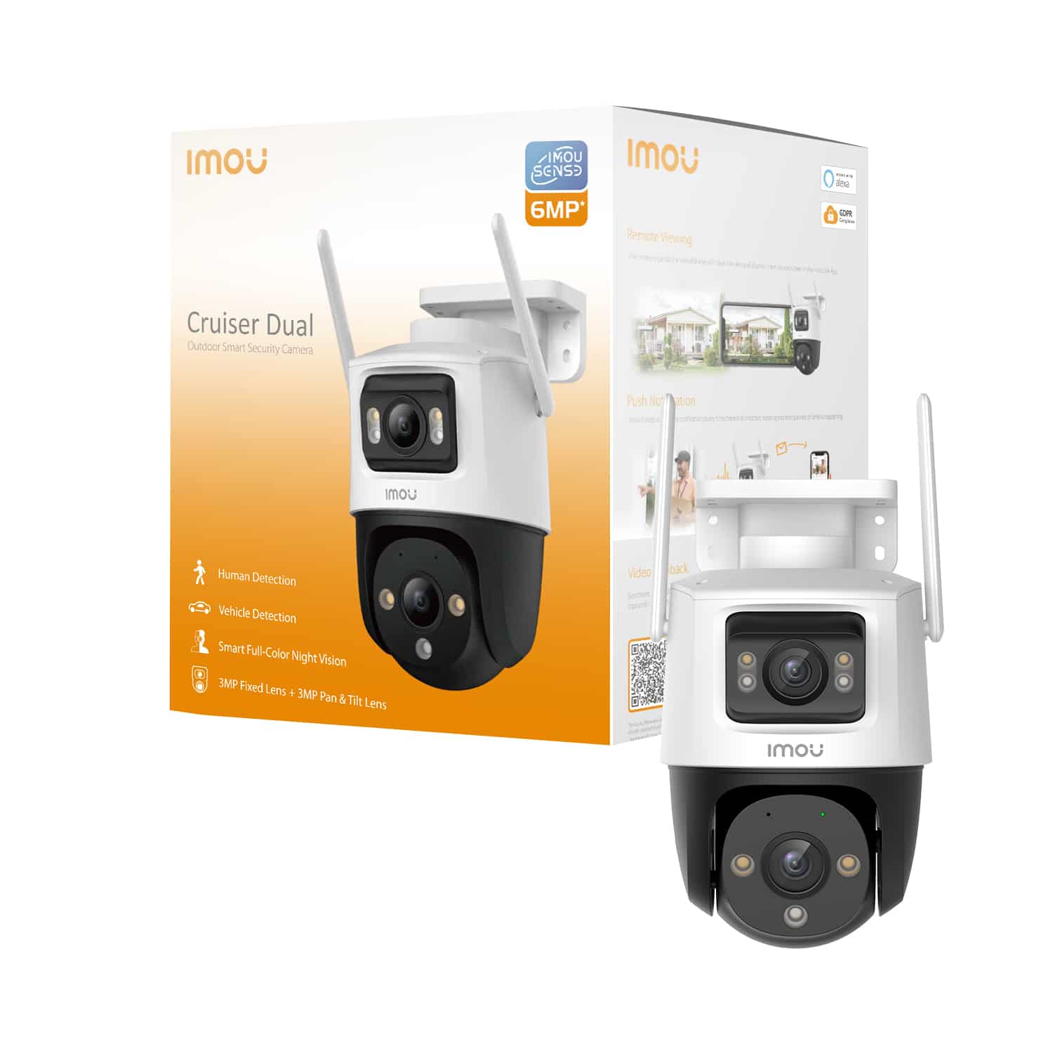 Imou Cruiser Dual 6MP Turret IP-beveiligingscamera Buiten 2304 x 1296 Pixels Bureau
