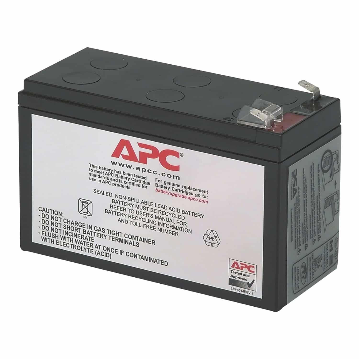 APC vervangende accu 12V-7,2Ah met 2 jaar garantie - Afbeelding 2