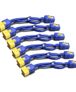 APC Voedingskabelkit (6 ea), met vergrendeling, C19 naar C20, 1,8m, blauw - Afbeelding 2