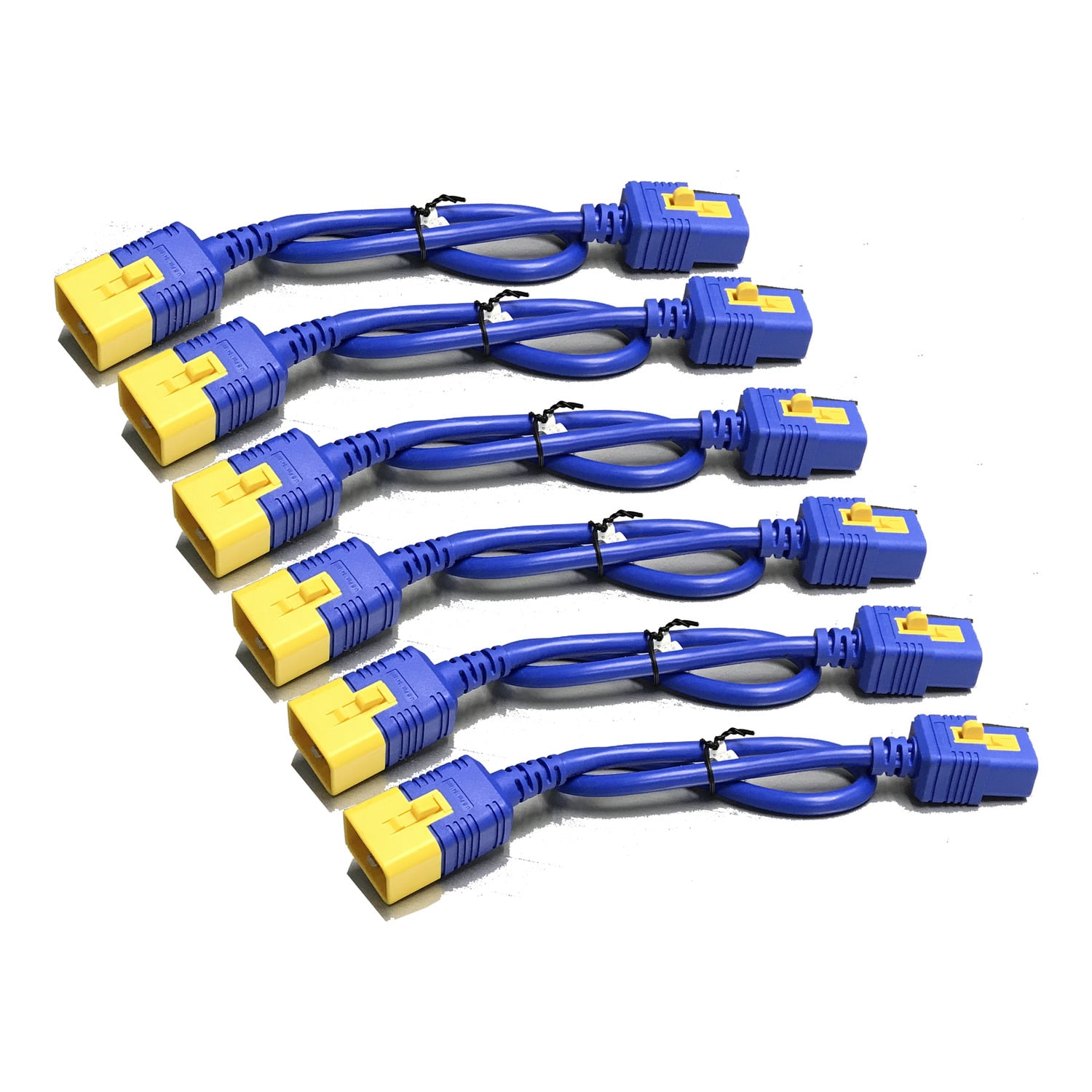 APC Voedingskabelkit (6 ea), met vergrendeling, C19 naar C20, 0,6m (2ft), blauw - Afbeelding 2