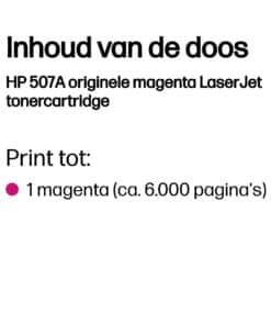 HP 507A originele magenta LaserJet tonercartridge - Afbeelding 2