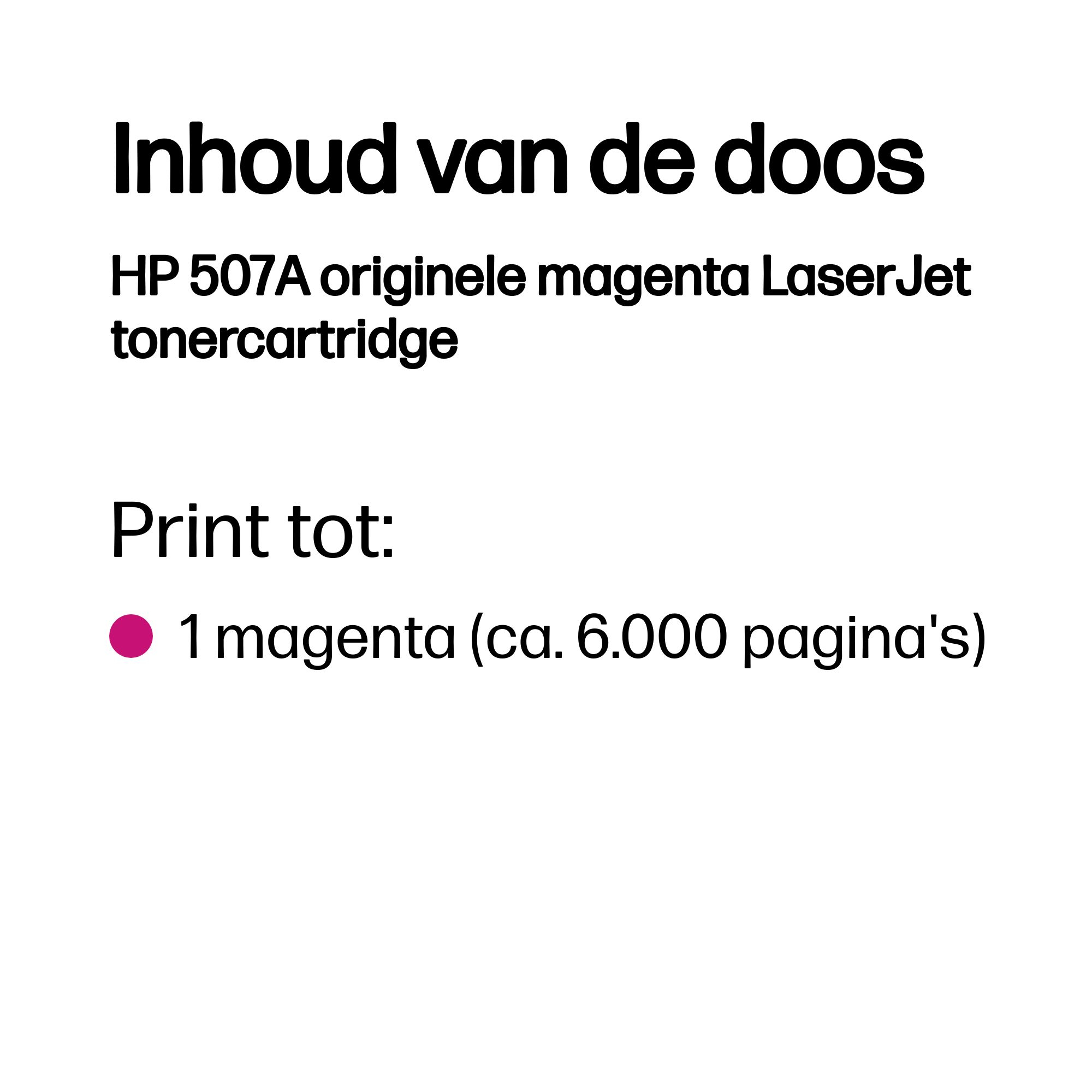HP 507A originele magenta LaserJet tonercartridge - Afbeelding 2