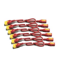 APC Voedingskabelkit (6 ea), met vergrendeling, C13 naar C14, 1,2m, rood