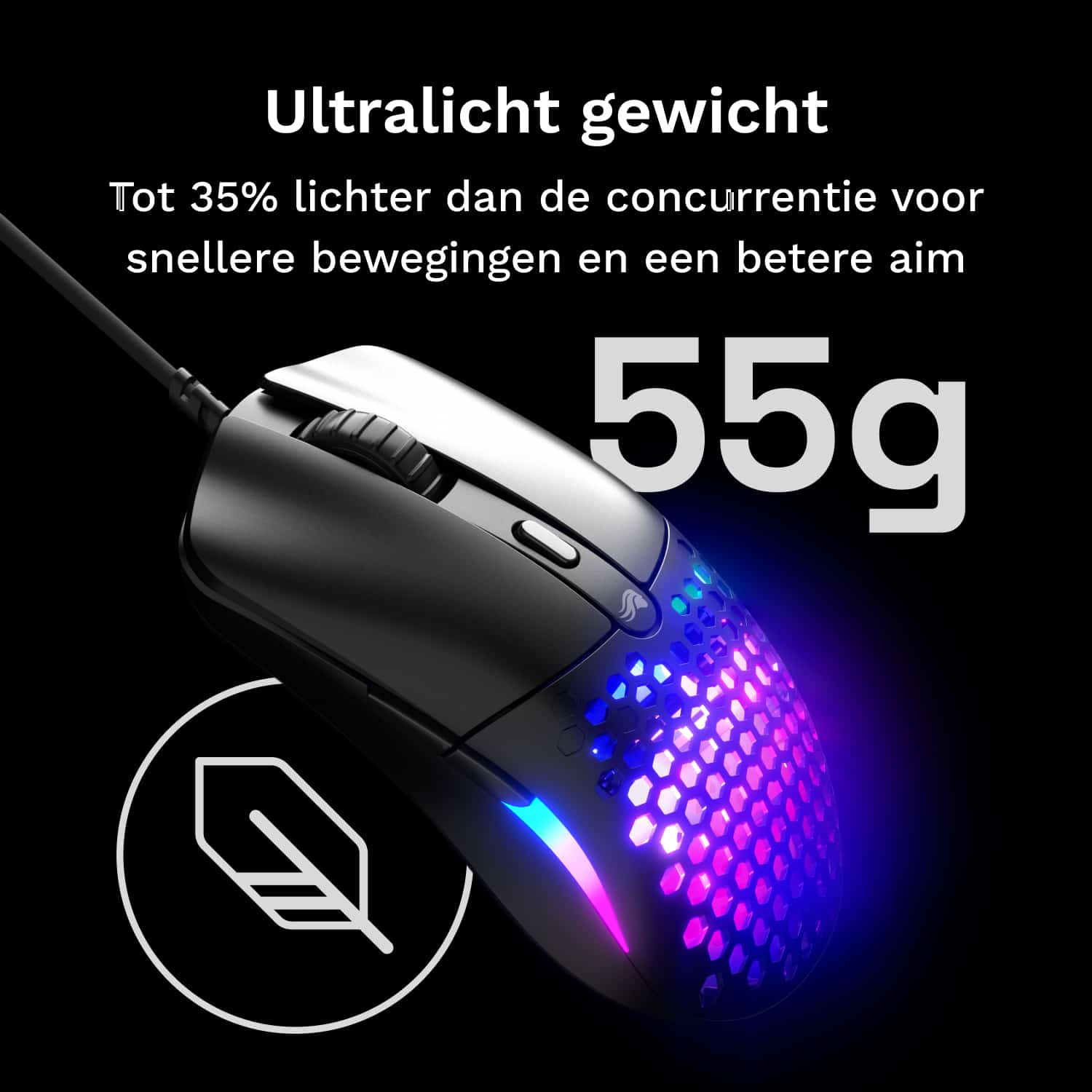 Glorious Gaming Glorious Model O Eternal - Ultralichte bedrade RGB-gamemuis - Zwart