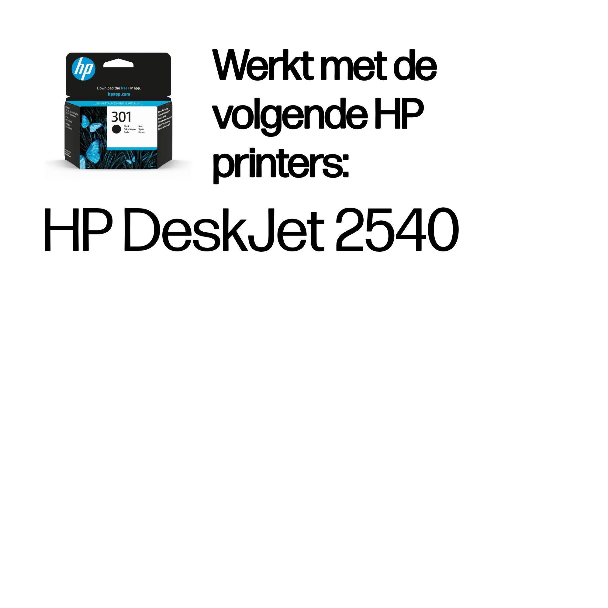 HP 301 originele zwarte inktcartridge