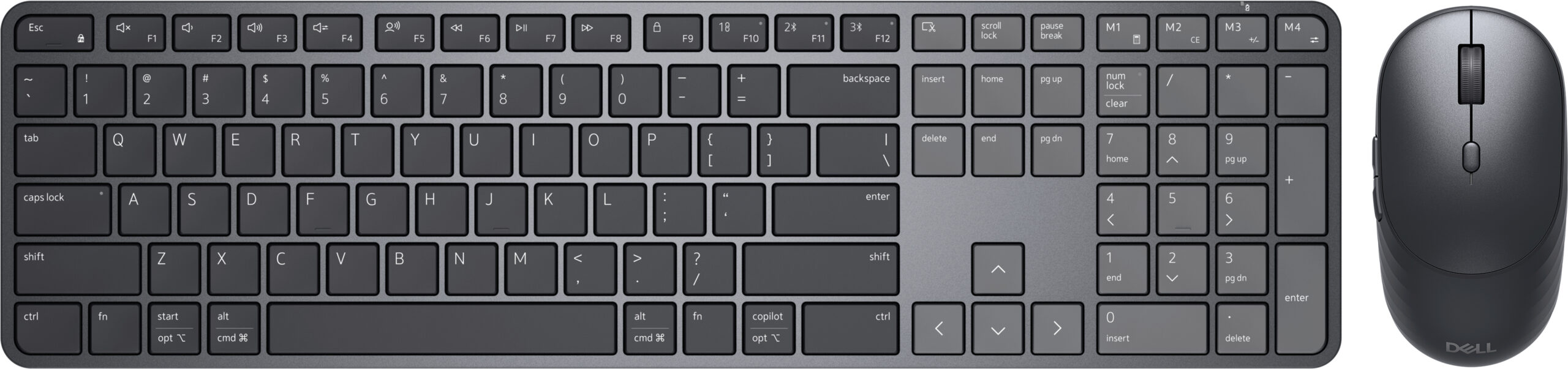 DELL Pro 7 Slim KM726 toetsenbord Inclusief muis Thuis/Werk RF-draadloos + Bluetooth Zwart - Afbeelding 3