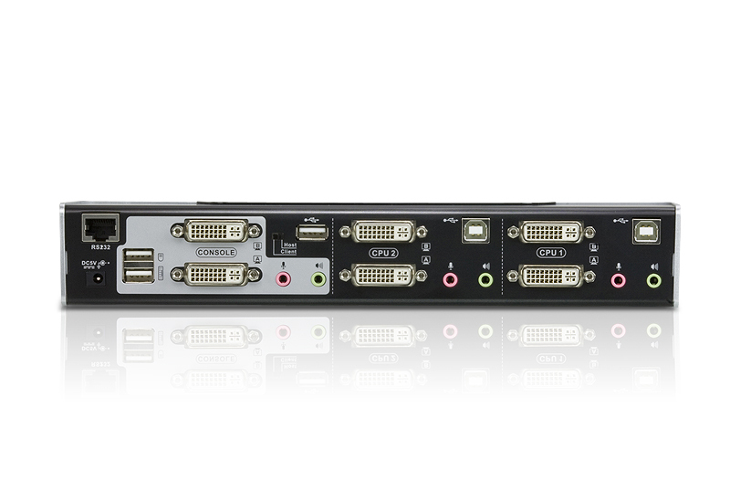 ATEN 2-Poorts USB VGA Dubbelvoudige Link Dubbelvoudige weergave/Geluid KVMP™ Schakelaar - Afbeelding 2
