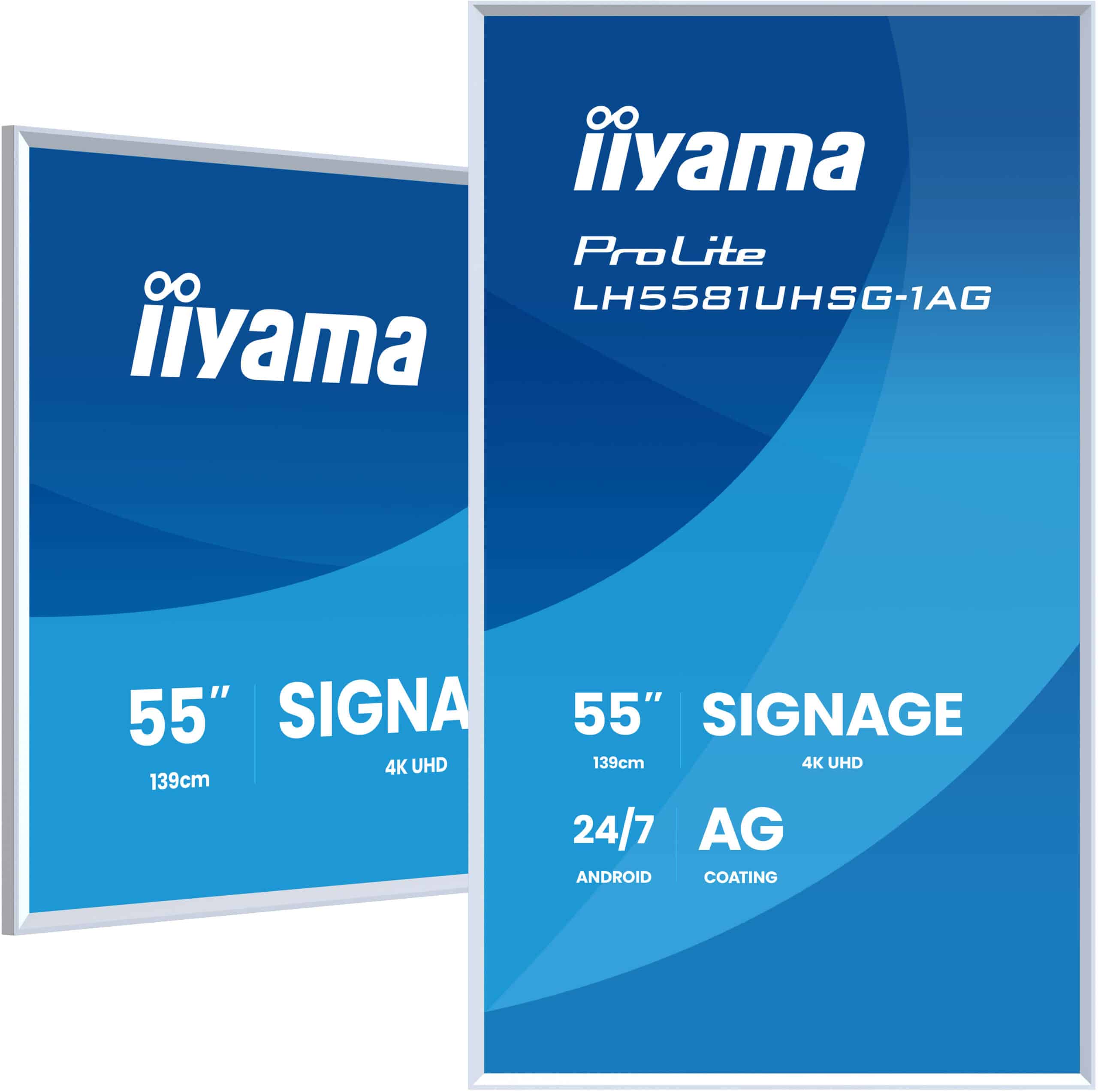 iiyama LH5581UHSG-1AG beeldkrant Digitale signage flatscreen 138,7 cm (54.6") Wifi 500 cd/m² 4K Ultra HD Wit Type processor Android 24/7