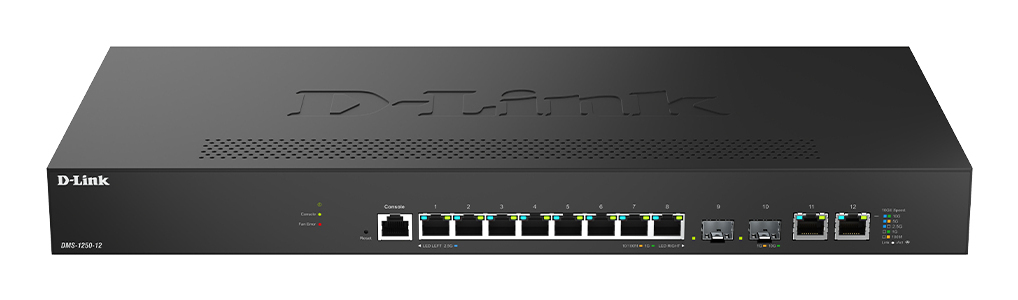 D-Link DMS-1250-12/E netwerk-switch Managed L2 10G Ethernet (100/1000/10000) Zwart