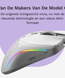 Glorious Gaming Model O 2 Mini Wireless muis Gamen Rechtshandig RF-draadloos + Bluetooth Optisch 26000 DPI