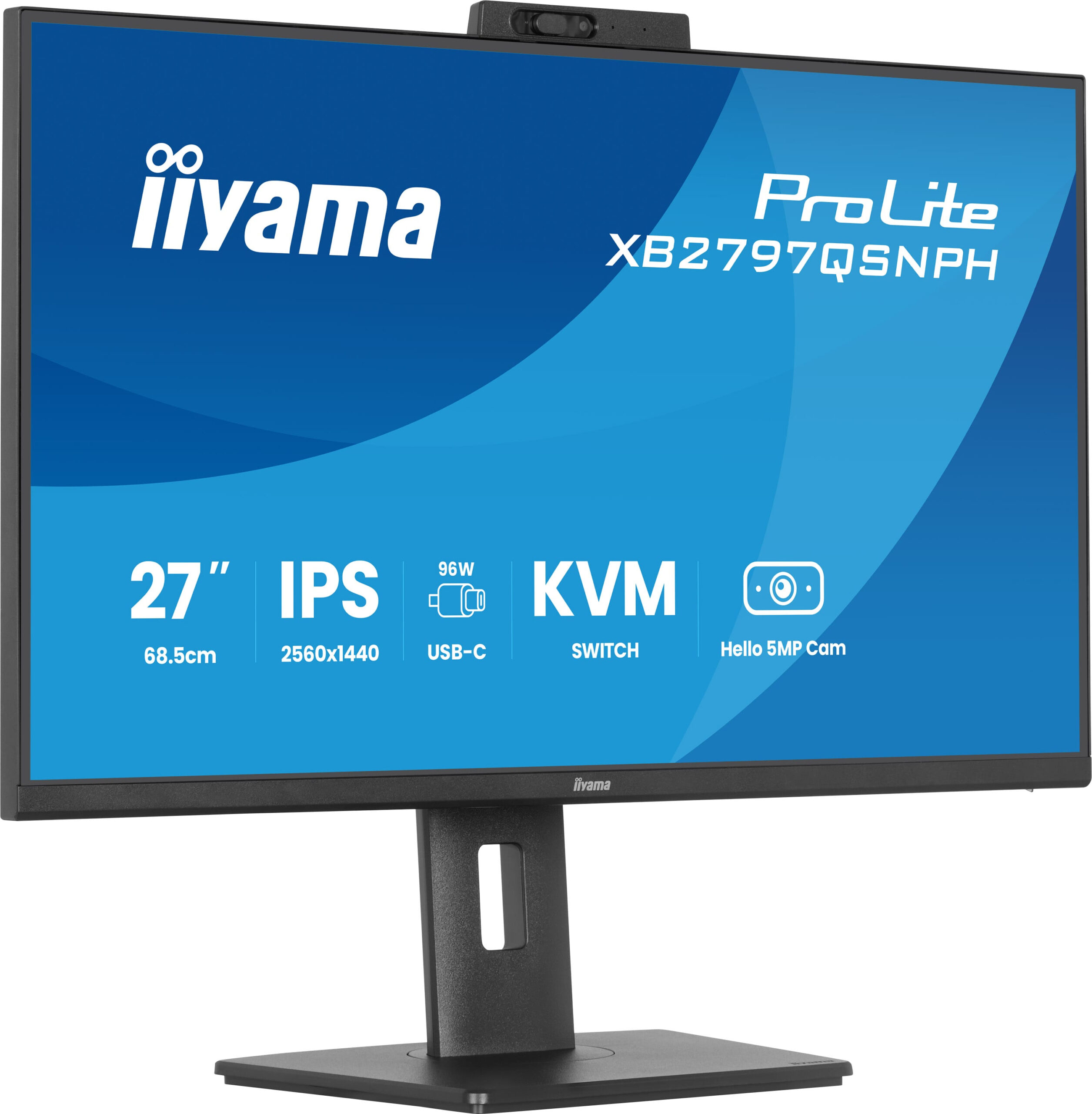 iiyama ProLite XB2797QSNPH-B1 27IN IPS LCD 4MS 2560X1440 350CD/M2 HDMI/DP/USB 2 computer monitor 68,6 cm (27") 2560 x 1440 Pixels Quad HD Zwart - Afbeelding 5