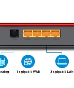 Box 4050 draadloze router Gigabit Ethernet Dual-band (2.4 GHz / 5 GHz) Wit, Rood - Afbeelding 5