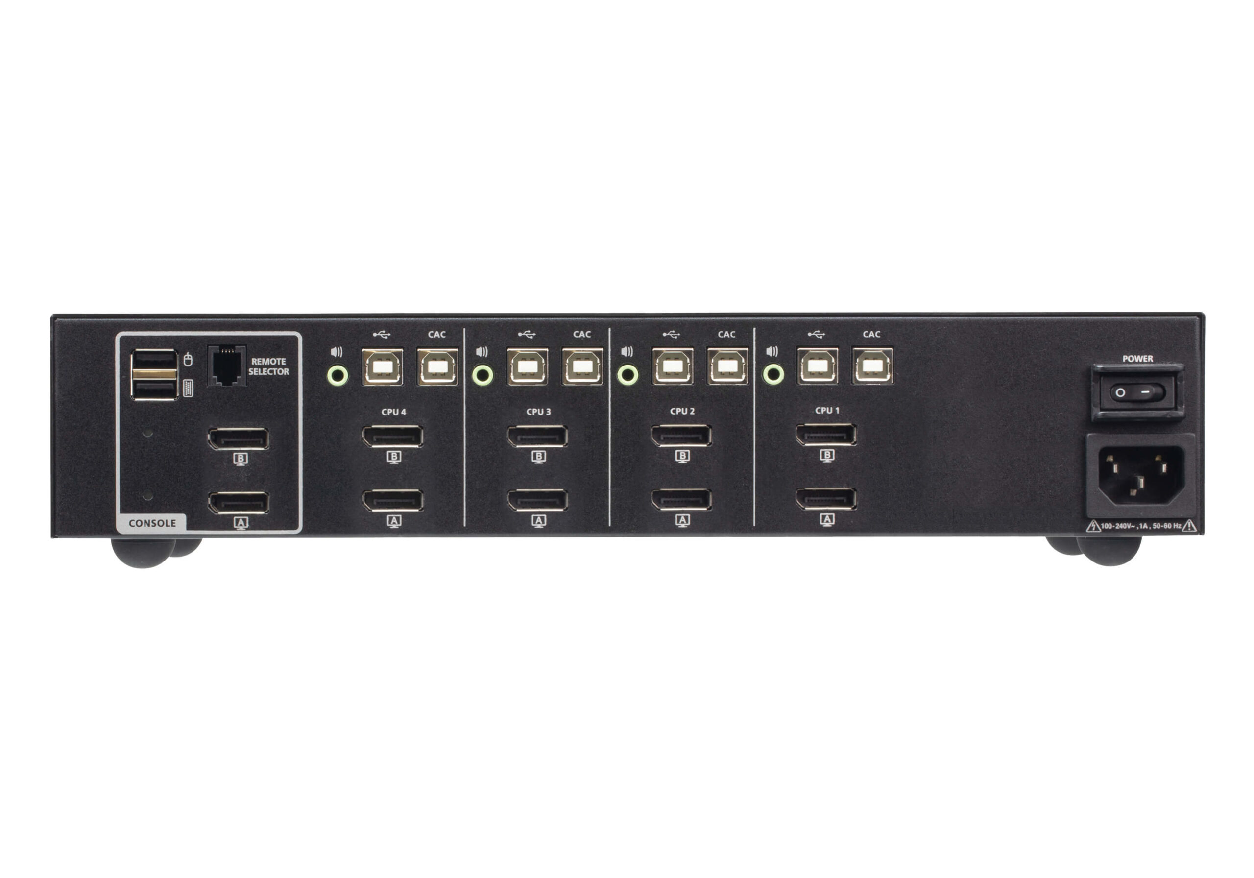ATEN 4-Poort USB DisplayPort Dual Display Secure KVM Schakelaar met CAC (overeenkomstig PSD PP v4.0) - Afbeelding 2