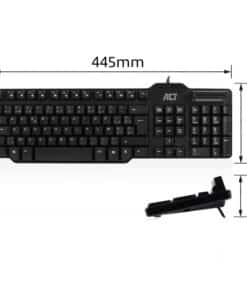 ACT Bekabeld toetsenbord met Smartcard lezer (Azerty/BE layout) - Afbeelding 3
