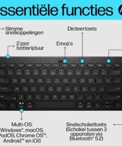 HP 350 Compact Multi-Device Bluetooth Keyboard - Afbeelding 6