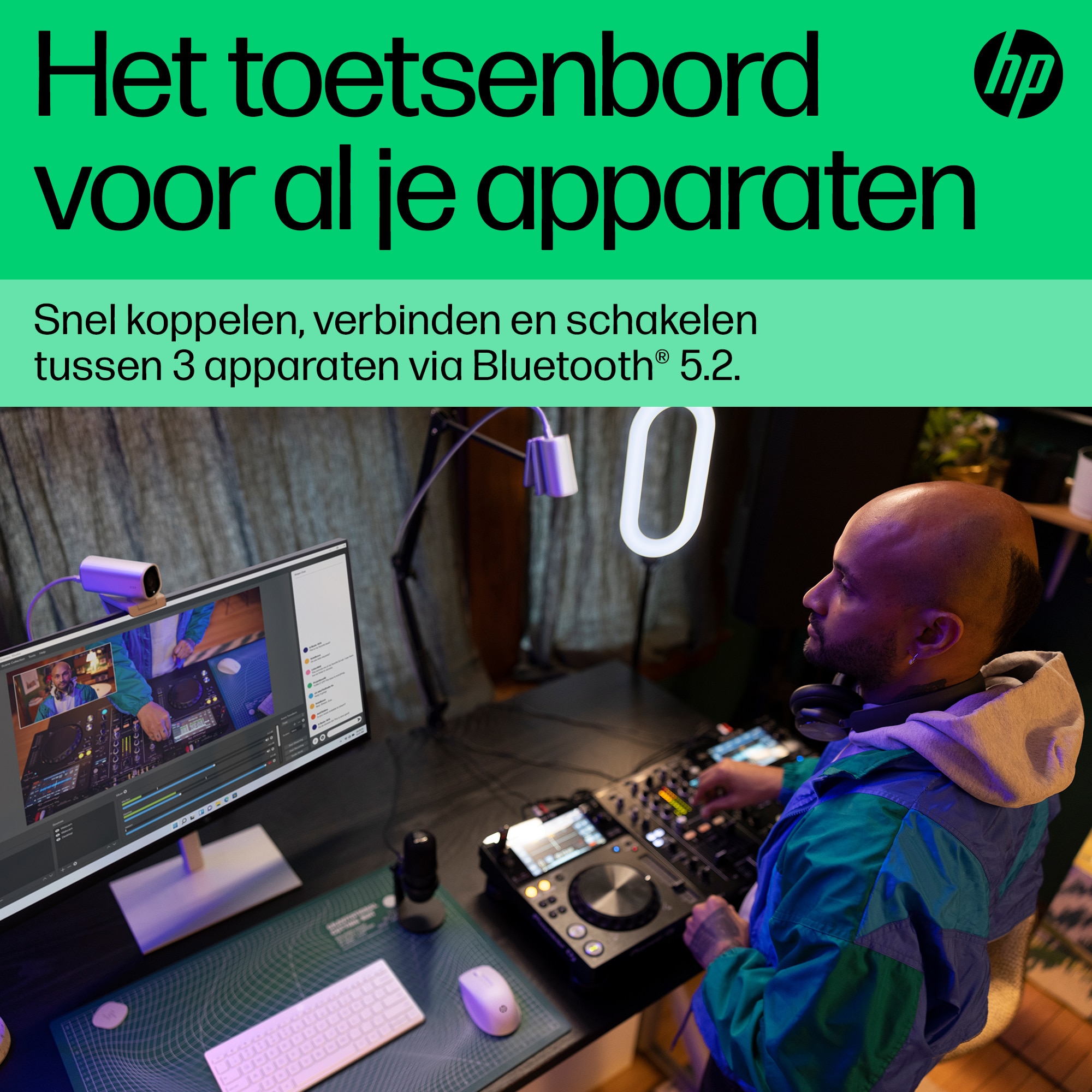 HP 350 Compact Multi-Device Bluetooth Keyboard - Afbeelding 2