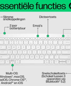 HP 350 Compact Multi-Device Bluetooth Keyboard - Afbeelding 8