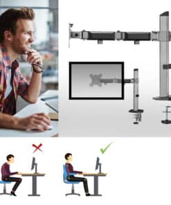 ACT Monitorarm 32" office, 1 scherm, zilver - Afbeelding 6