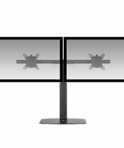 ACT Monitorarm 27" office, op voet met gasveer, crossbar, 2 schermen