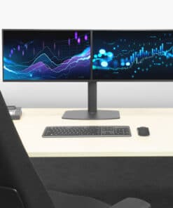 ACT Monitorarm 27" office, op voet met gasveer, crossbar, 2 schermen - Afbeelding 7