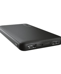 Trust Primo Ultra‑thin 10.000 mAh Powerbank – Powerbank – 10.000 mAh – Zwart