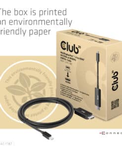 CLUB3D MiniDisplayPort kabel 1.4 naar HDMI met 4K120Hz/8K60Hz HDR10+ M/M 1.8m - Afbeelding 7
