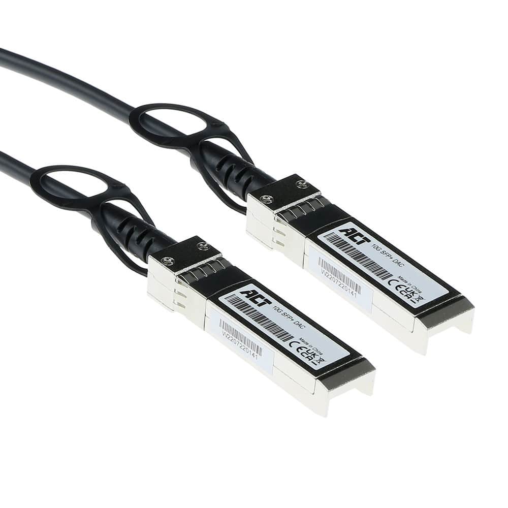 ACT 1 m SFP+ - SFP+ Passive DAC Twinax cable gecodeerd voor HP / HPE / Aruba / Procurve (J9281A/J9281B/J9281D)