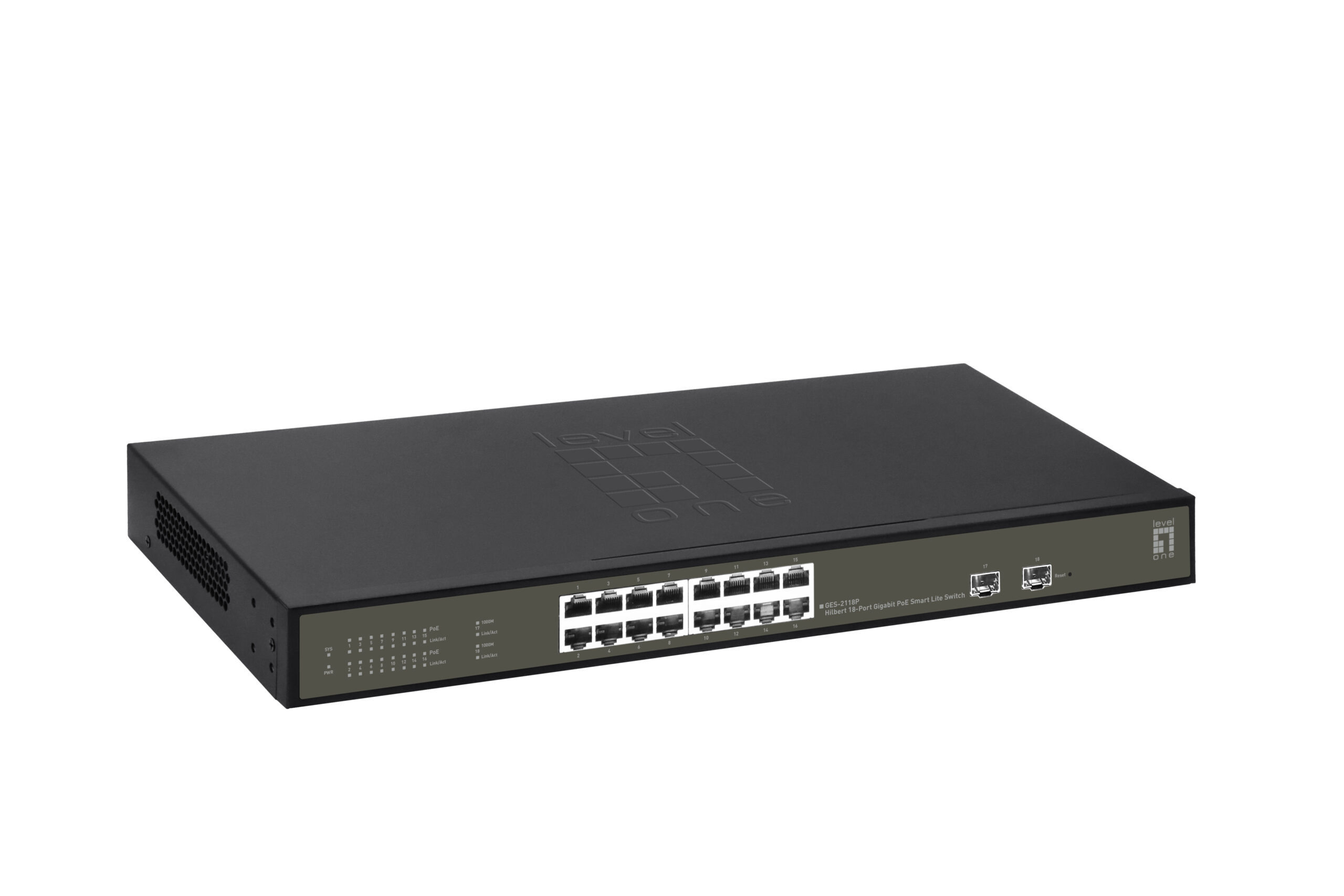 LevelOne GES-2118P netwerk-switch Managed L2 Gigabit Ethernet (10/100/1000) Power over Ethernet (PoE) Zwart - Afbeelding 3