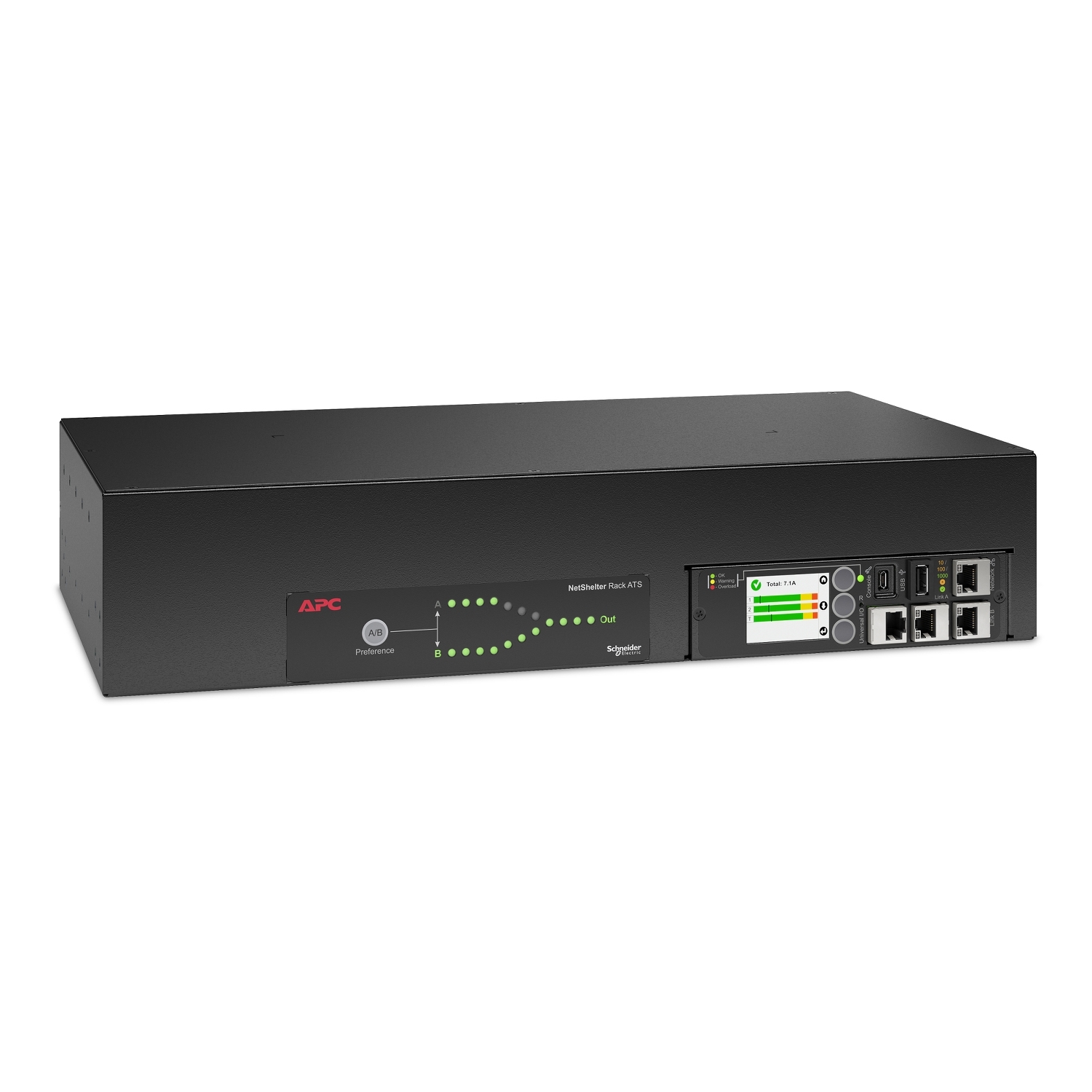 APC AP4424A - Automatic Transfer Switch, (16x) C13 + (2x) C19, 7680W, Rack mountable - Afbeelding 4