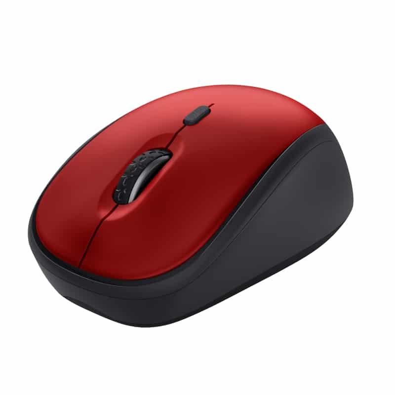 Trust Yvi+ Draadloze Muis - Compacte muis – Stille knoppen – 1600 DPI – Rood